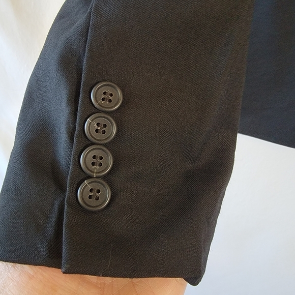 J. Crew Italian Wool Single Breasted Blazer Sz 12 Navy Blue Corporate Office - Picture 6 of 11